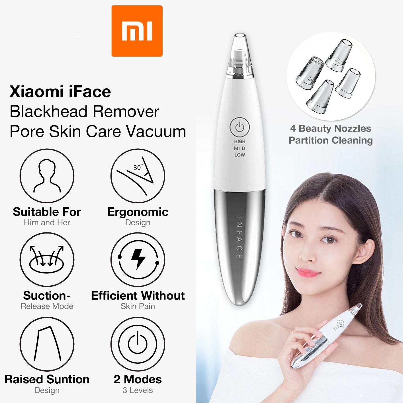 میکرودرم شیائومی Xiaomi inFace MS7000 Fcial Deep Cleaner