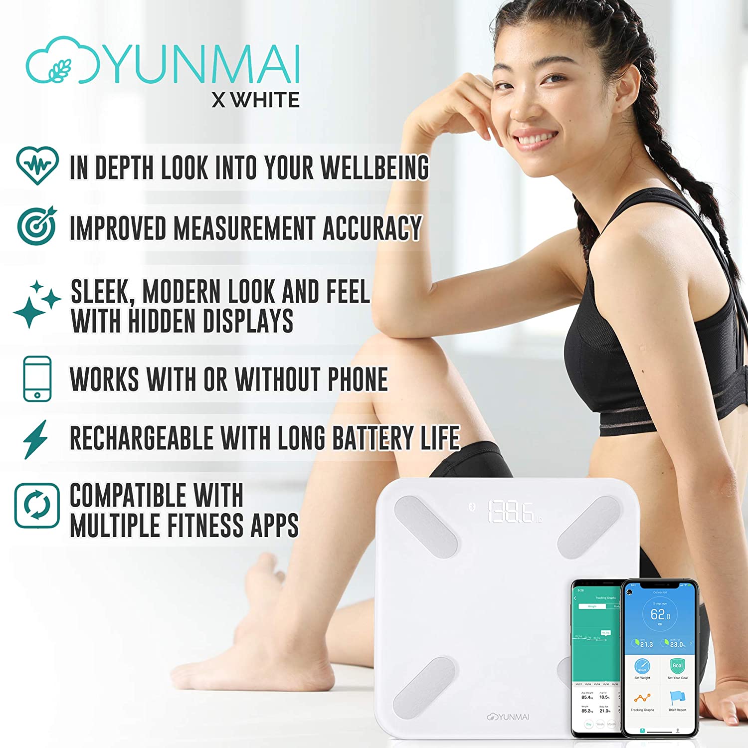 ترازو هوشمند شیائومی مدل YUNMAI X Smart Scale