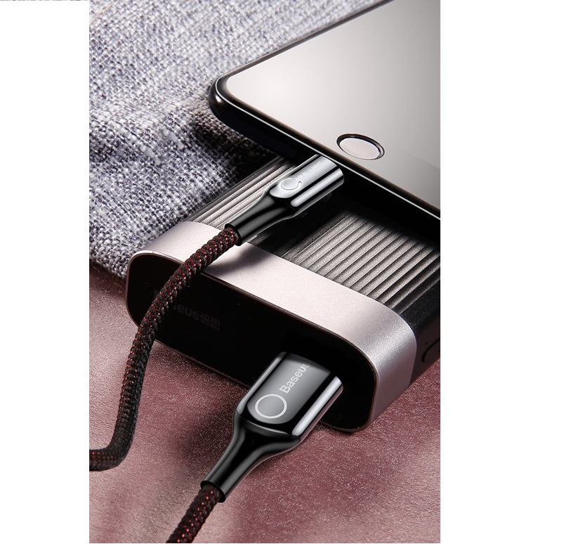 کابل لایتنینگ هوشمند قطع کن خودکار بیسوس Baseus C-Shaped Light Intelligent CALCD-01