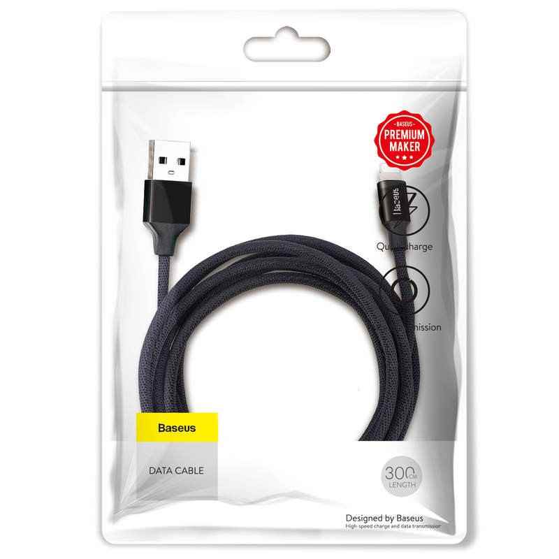 کابل شارژ لایتنینگ بیسوس Baseus Yiven Cable CALYW-C01 طول 3 متر و توان 1.5 آمپر