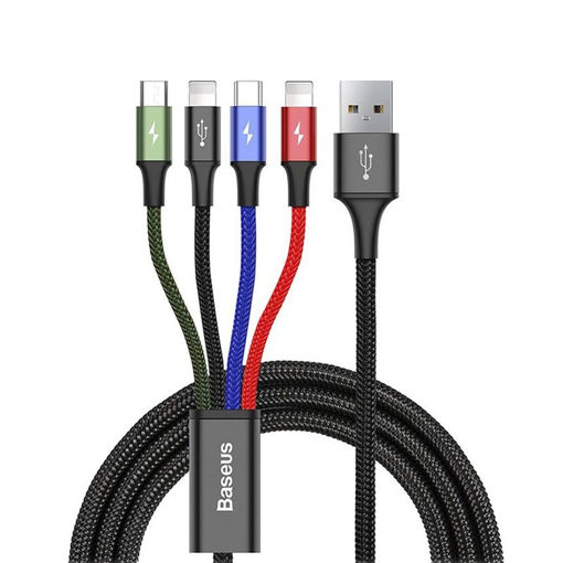 کابل شارژ چهار سر بیسوس Baseus Rapid 4 in 1 CA1T4-A01 با توان 3.5 آمپر