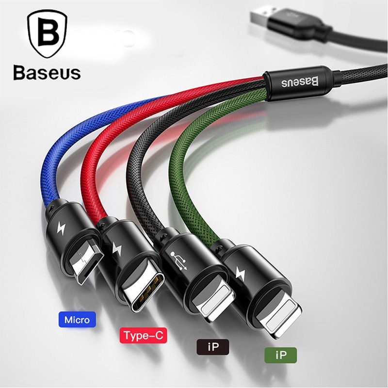 کابل شارژ چهار سر بیسوس Baseus Rapid 4 in 1 CA1T4-A01 با توان 3.5 آمپر