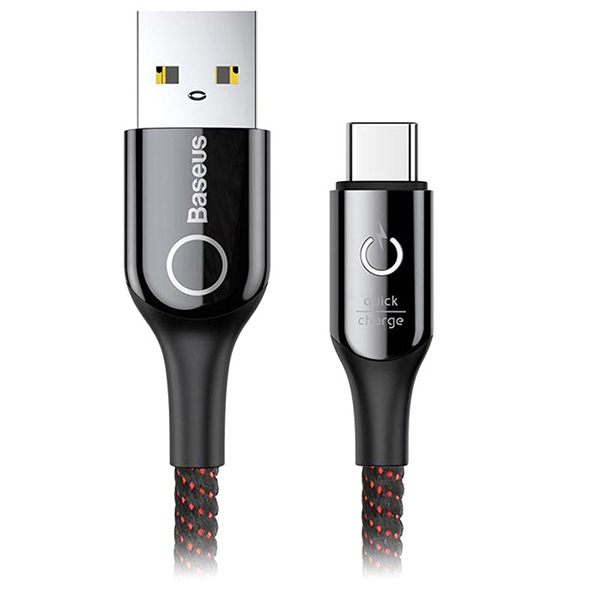 کابل Type C فست شارژ بیسوس Baseus C-Shaped Cable CATCD-01 دارای قطع کن خودکار