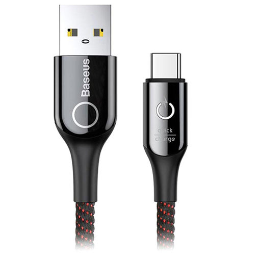 کابل Type C فست شارژ بیسوس Baseus C-Shaped Cable CATCD-01 دارای قطع کن خودکار