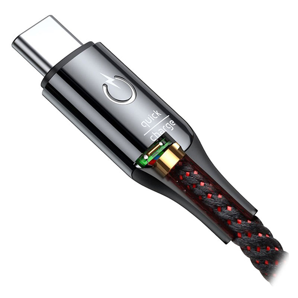 کابل Type C فست شارژ بیسوس Baseus C-Shaped Cable CATCD-01 دارای قطع کن خودکار