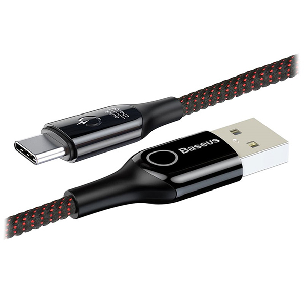 کابل Type C فست شارژ بیسوس Baseus C-Shaped Cable CATCD-01 دارای قطع کن خودکار