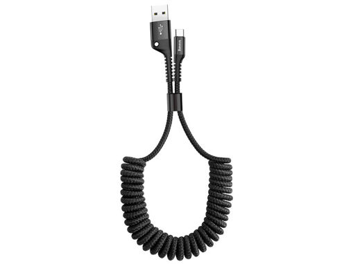 کابل Type C بیسوس Baseus Fish Eye Spring CATSR-01 طراحی تلفنی با توان 2 آمپر طول 1 متر