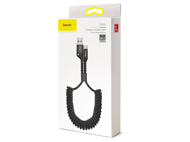 کابل Type C بیسوس Baseus Fish Eye Spring CATSR-01 طراحی تلفنی با توان 2 آمپر طول 1 متر