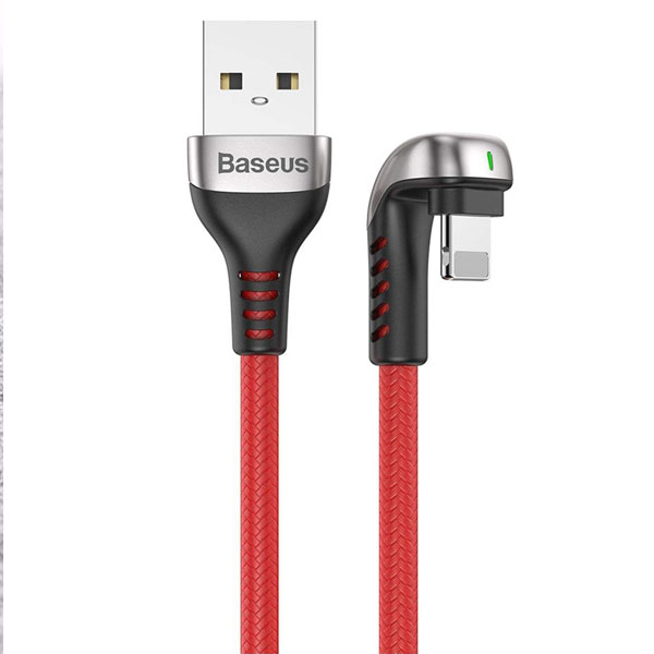 کابل لایتنینگ بیسوس Baseus Green U-shaped lamp Mobile Game CALUX-A01 توان 2.4 آمپر
