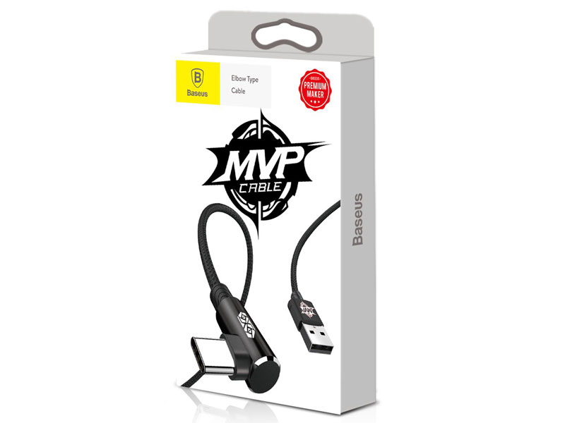 کابل Type C بیسوس Baseus MVP Elbow Mobile CATMVP-A01 توان 2 آمپر طول 1 متر