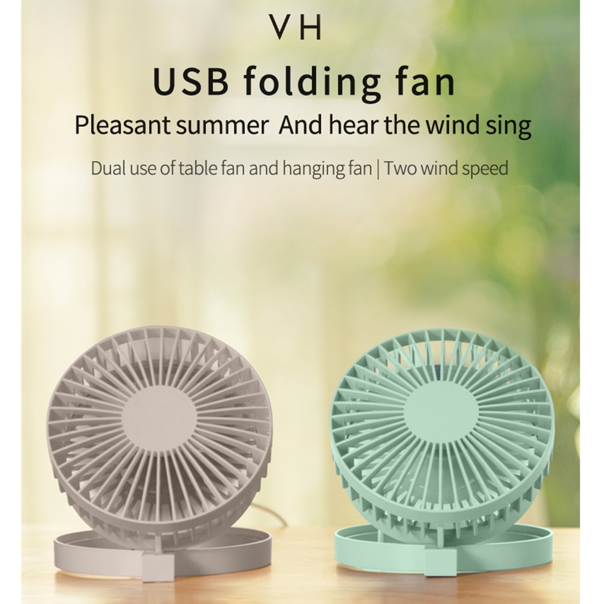 پنکه شیائومی مدل VH F17 USB Foldable Electric Desktop Fan