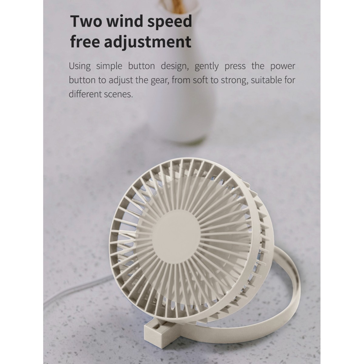 پنکه شیائومی مدل VH F17 USB Foldable Electric Desktop Fan