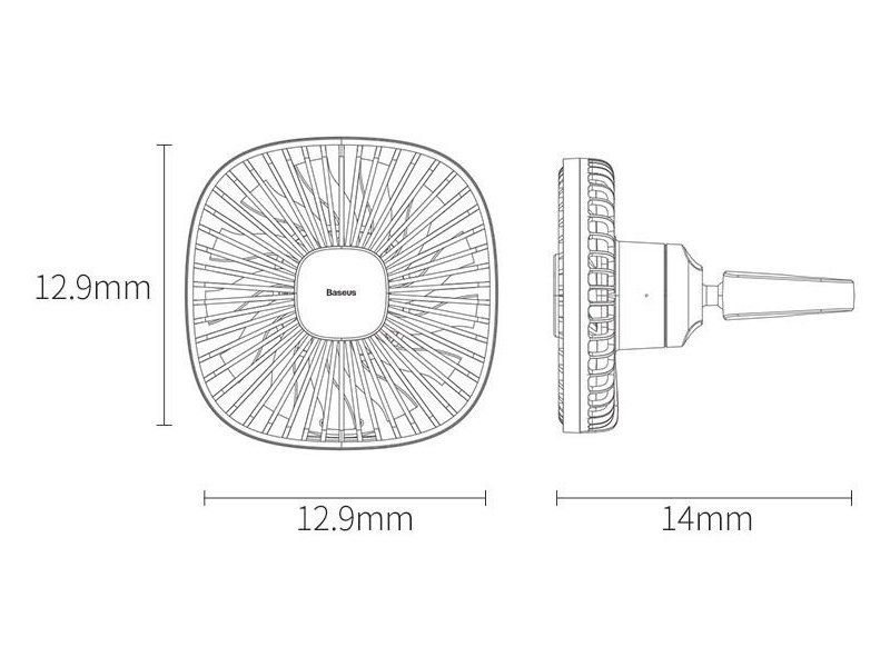 پنکه داخل خودرو بیسوس Baseus Natural Wind Magnetic Rear Seat Fan