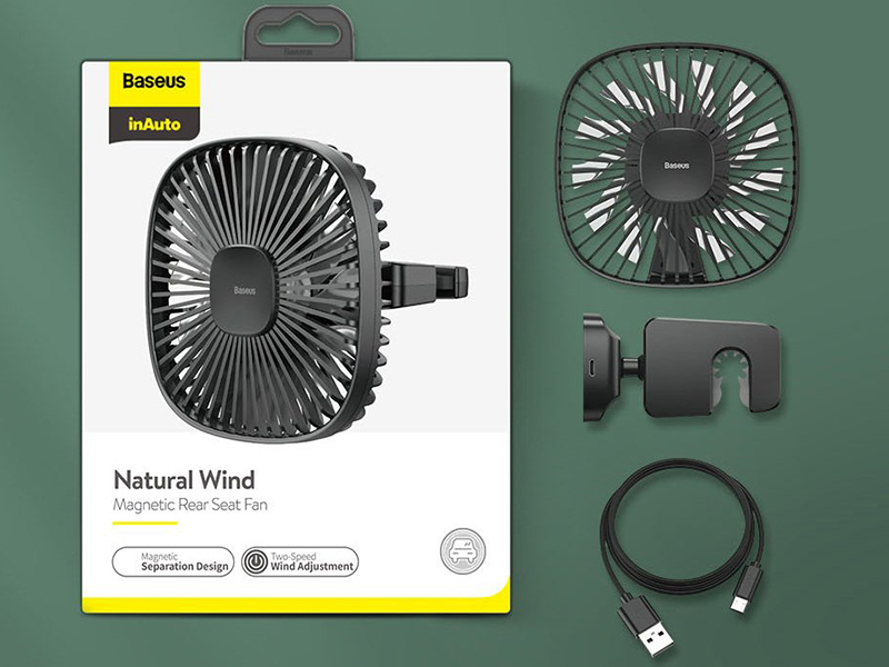 پنکه داخل خودرو بیسوس Baseus Natural Wind Magnetic Rear Seat Fan