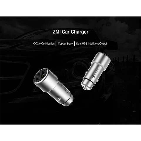 شارژر فندکی شیائومی فست شارژ مدل Xiaomi Zmi Car Charger Fast QC3.0