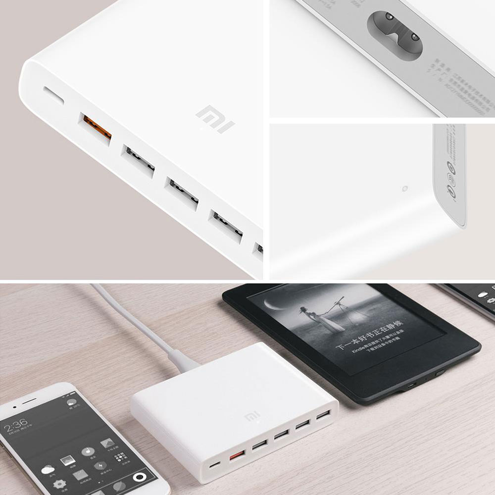 هاب USB و شارژر سریع 60 واتی شیائومی Xiaomi Mi 60W Multiple Hub 6 Port Fast Charger