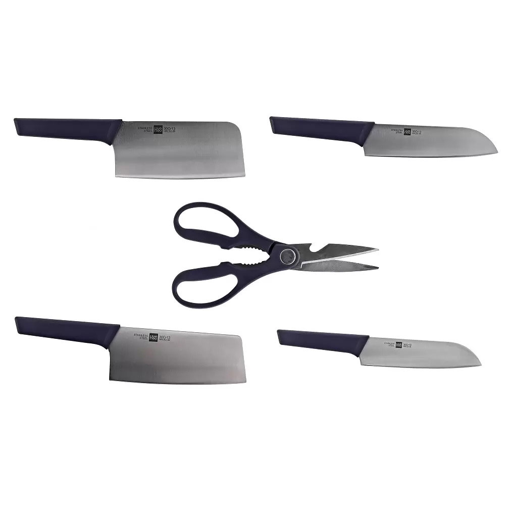 ست 5 تایی چاقوی آشپزخانه به همراه استند شیائومی مدل Xiaomi HuoHou Knife Set HU0057