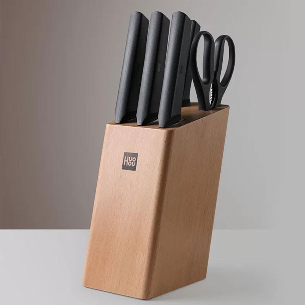 ست 5 تایی چاقوی آشپزخانه به همراه استند شیائومی مدل Xiaomi HuoHou Knife Set HU0057