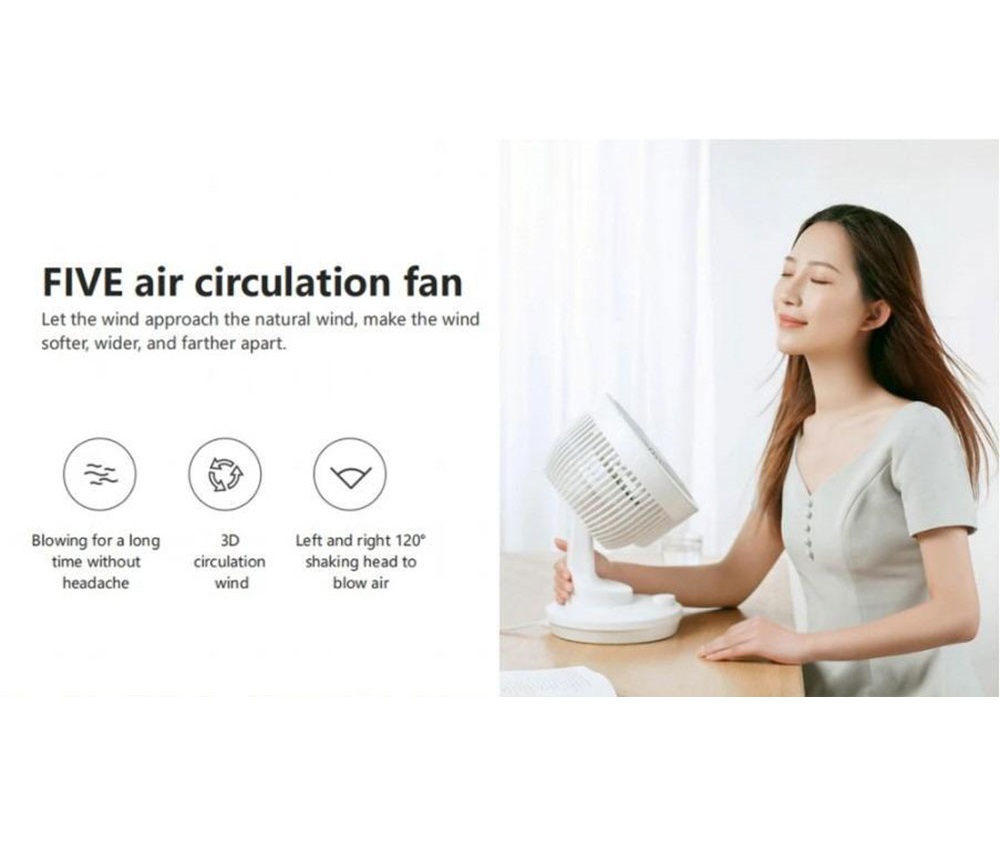 پنکه رومیزی شیائومی مدل Xiaomi FIVE YSDFS001XD Air Circulation Fan-Desk Fan