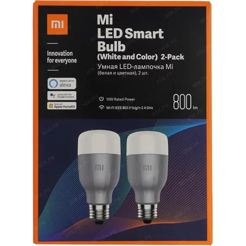 لامپ هوشمند شیائومی مدل (Mi Led Smart Bulb (white and Color بسته دو عددی