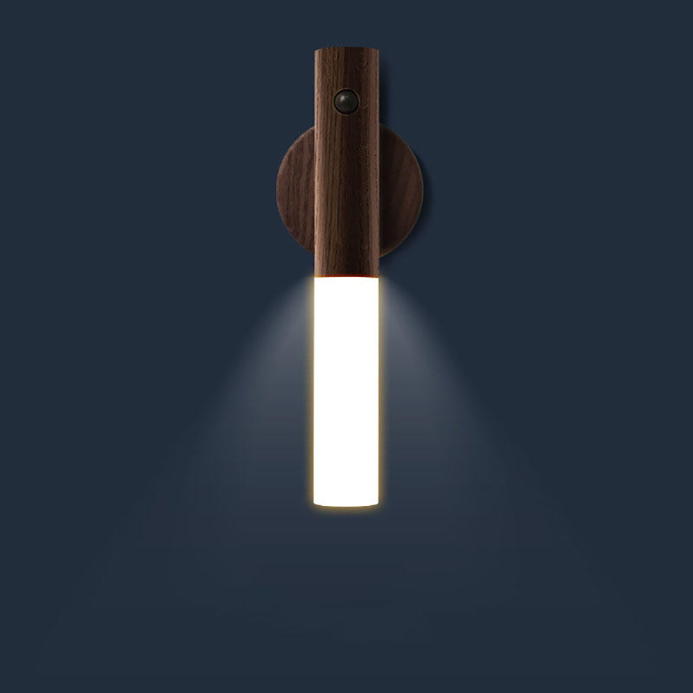 لامپ سنسوردار شیائومی با بدنه چوبی مدل Xiaomi LED Infrared Sensor Night Light