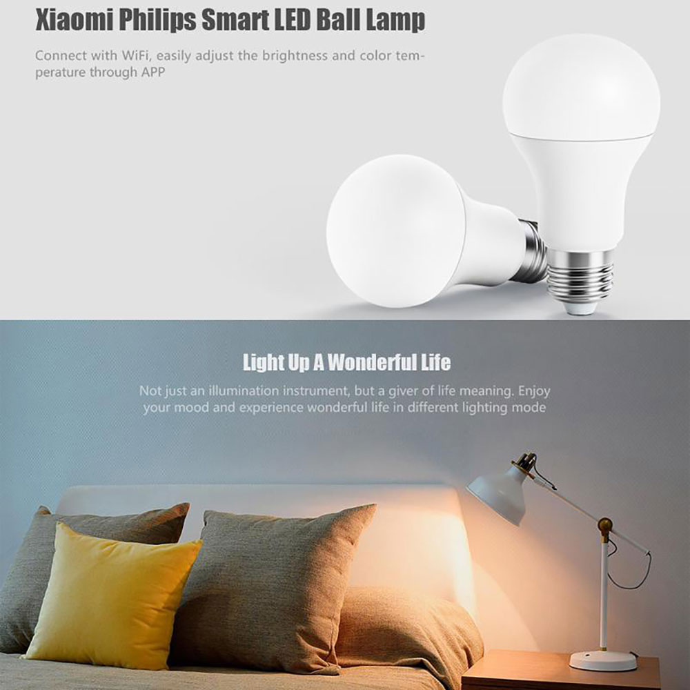 لامپ LED هوشمند شیائومی مدل Philips Zhirui Smart LED Bulb