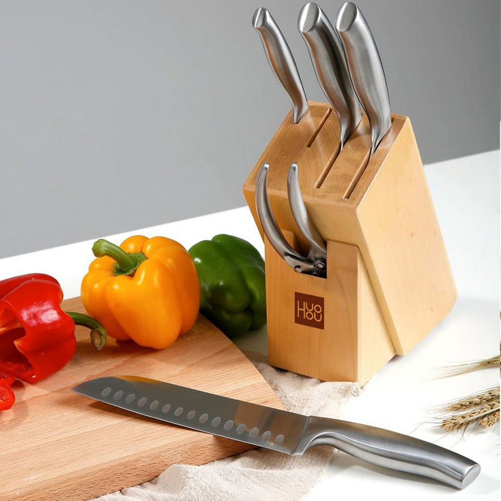ست 5 تایی چاقو و قیچی آشپزخانه شیائومی مدل HuoHou HU0014 Kitchen Knife