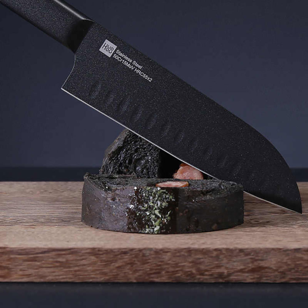 ست 2 عددی چاقو و ساطور آشپزخانه شیائومی مدل HUOHOU 2PCS/Set Cool Black