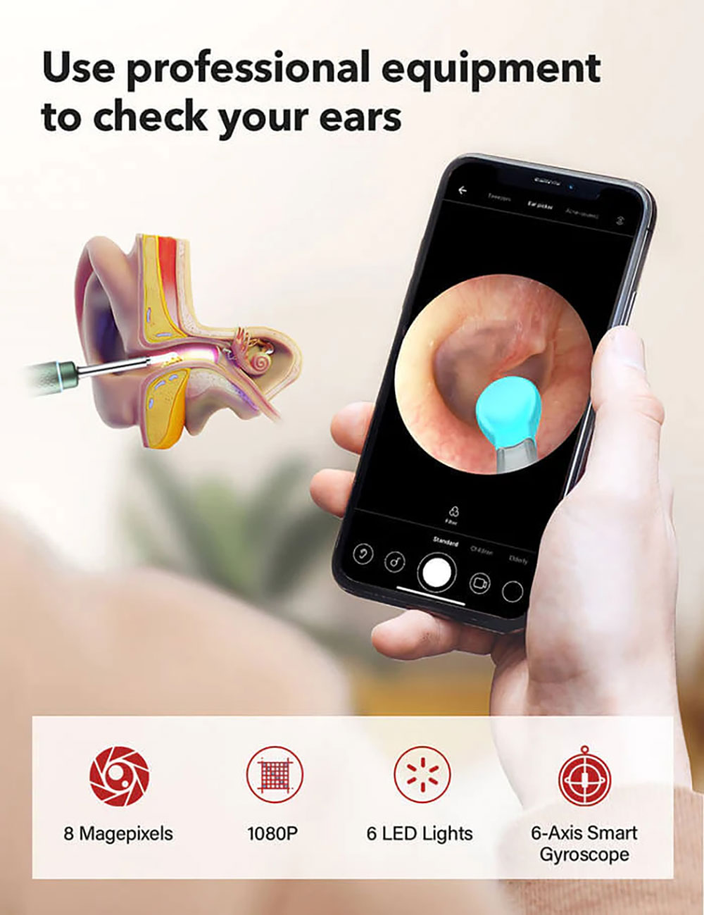 گوش پاک کن هوشمند شیائومی مدل Xiaomi Bebird M9 smart ear cleaner