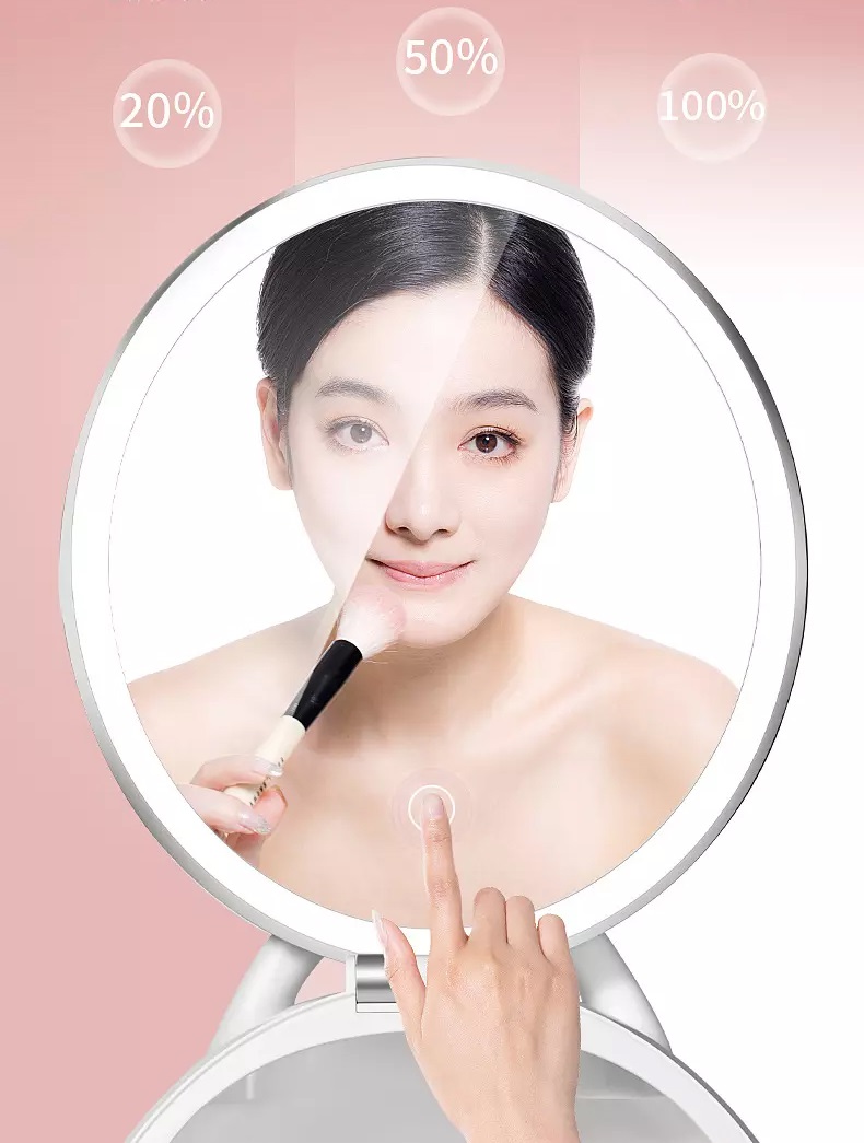 کیف و آینه چراغ دار آرایش شیائومی مدل Xiaomi Mini Makeup Mirror Box with Light
