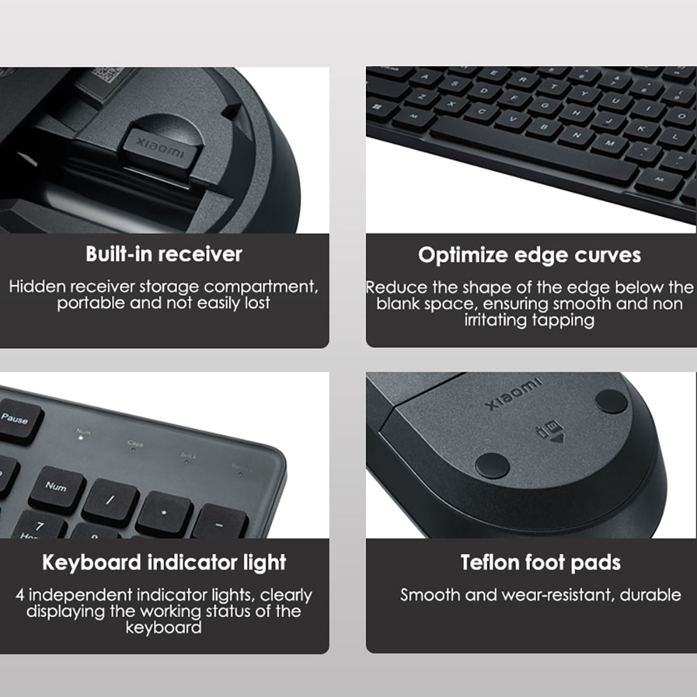 ماوس و کیبورد بی‌سیم شیائومی مدل Mi WXJS02YM Wireless Keyboard Mouse Set