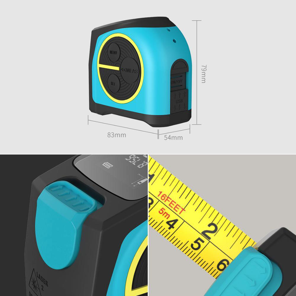 متر لیرزی نمایشگردار شیائومی مدل Xiaomi mileseey DT10 2in1 Laser Tape Measurer